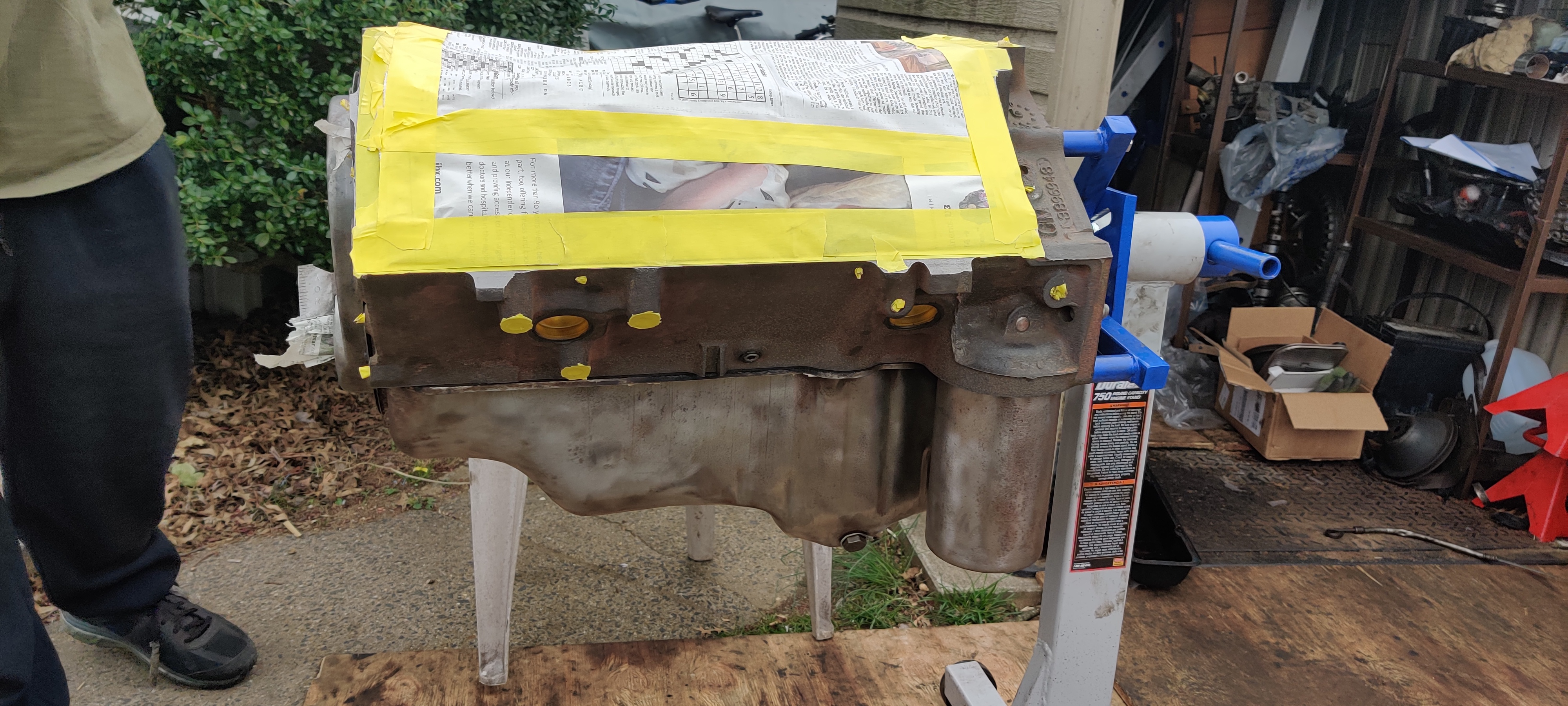 Side of the block before painting